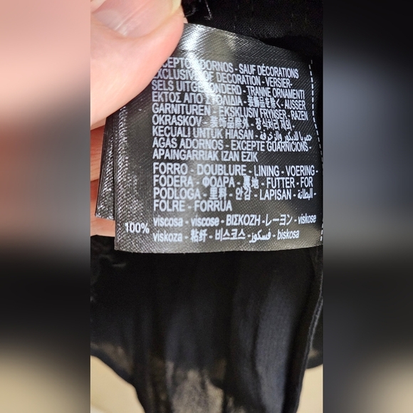 ZARA Limited Edition TEXTURED MINI DRESS Black Tweed Wool Viscose size M - Picture 15 of 16